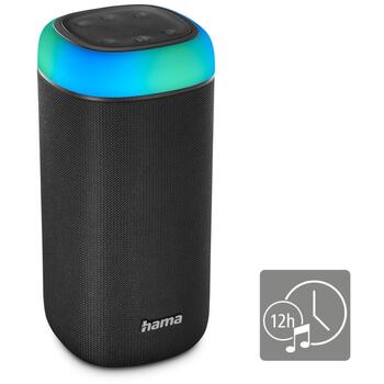 Hama 00188228 Shine 2.0, Bluetooth-колонка, 30 Вт, 12 ч, IPX4, LED, черный (00188228)