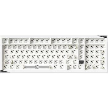 Akko Mineral 02 VIA DIY комплект, 405мм, 142мм, 47мм, 2460г, алюминий, белый, QWERTY, 8000мАч, USB+RF+BT, RGB (6925758632300)