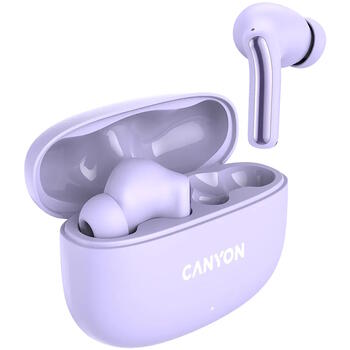 Беспроводные TWS наушники с Bluetooth соединением OnGo 9 Фиолетовые CNS-TWS9P CANYON (CNS-TWS9P)