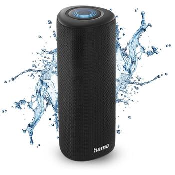 Hama Bluetooth колонка 00188202, 24 W, 2000 mAh, 14 ч, IPX5, USB Type-C, LED подсветка, черный (00188202)