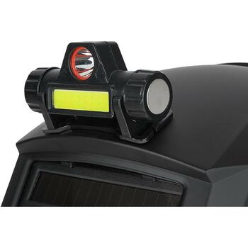 Geko metināšanas maska ar LED lukturīti G01881, skatīšanās laukums 92 × 42 mm, toņu diapazons DIN 4 / 9–13 (G01881)