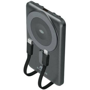 Rivacase Power Bank VA2607, 5000mAh, 15W беспроводная зарядка, 22.5W, 2 кабеля, встроенная подставка, зарядка iWatch (VA2607)
