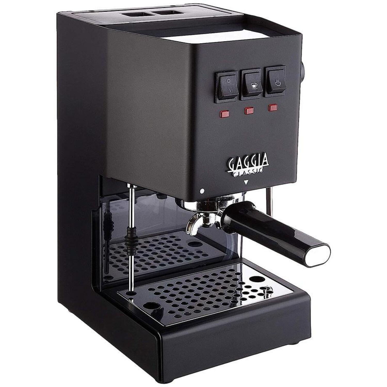Gaggia кофемашина RI9481/14 Classic E24, 15 бар, 2,1 л, полуавтоматическая, встроенный капучинатор, Thunder Black (RI9481/14)