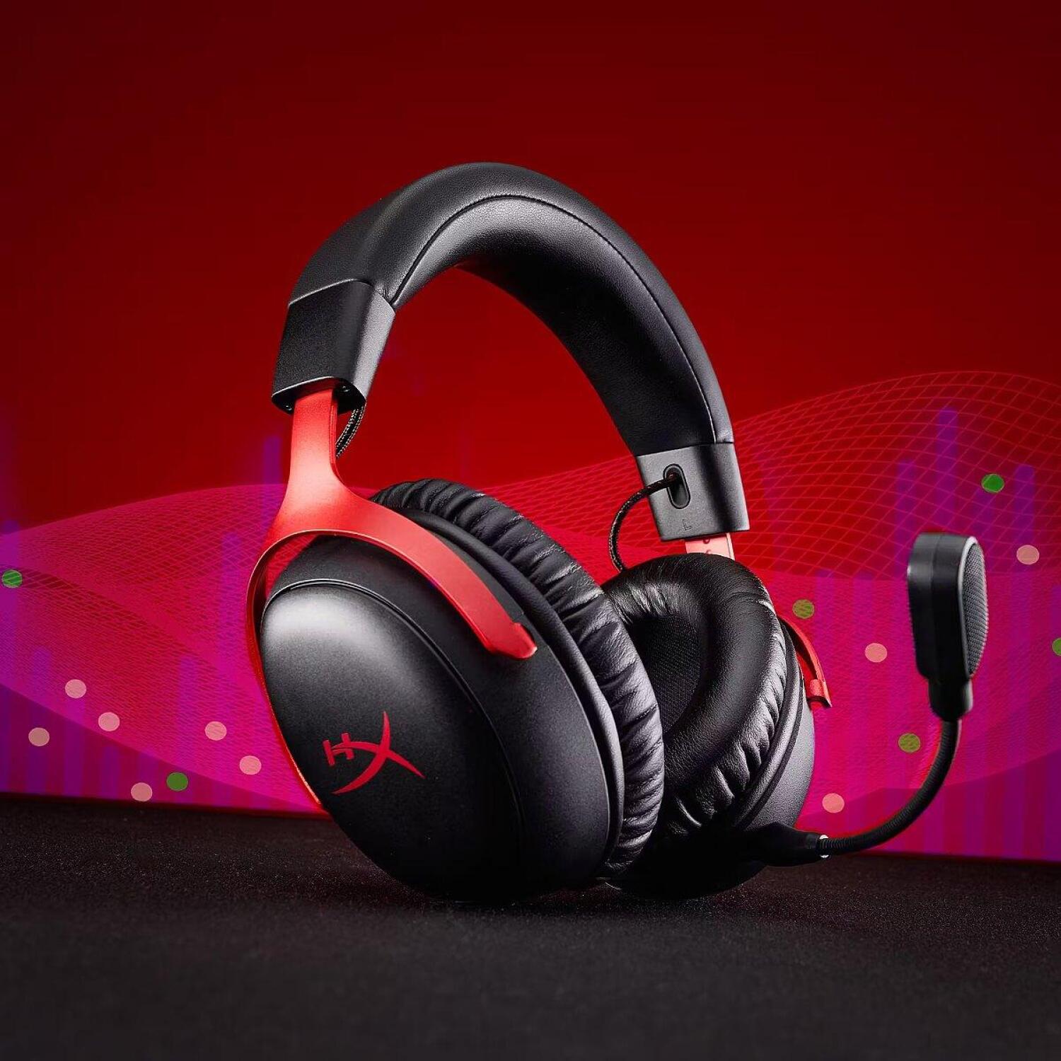 HyperX Austiņas Cloud III S Wireless A59YZAA, 20-20000 Hz, 340 g, 64 Ω, 112 dB, Bluetooth, Noņemams mikrofons (A59YZAA)