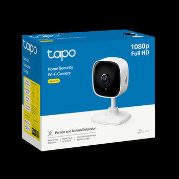 TP-LINK Tapo C100 mājas Wi-Fi novērošanas kamera, 1080p, 15fps, 117°, 12m nakts redzamība, 512GB microSD, divvirzienu audio (TAPOC100)