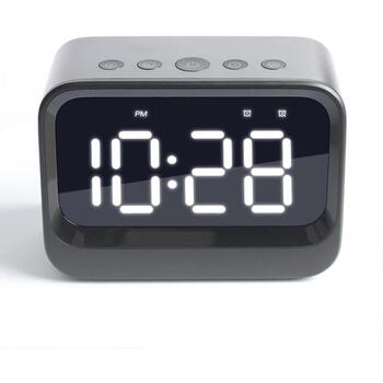Denver Будильник 111131200100, LCD, Bluetooth 5.3, 3W, 10m, двойной будильник, черный (111131200100)