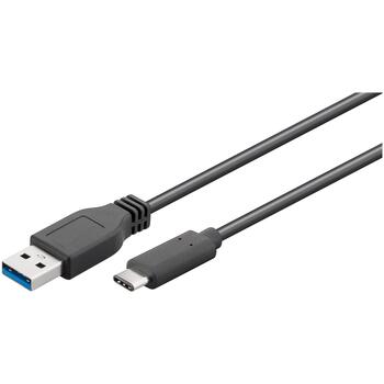 Goobay кабель 71221, USB-C на USB-A, 2 м, 5 Гбит/с, 15 Вт, черный, USB 3.0 (71221)