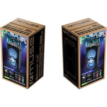 Muse Беспроводная колонка M-1920DJ, 300Вт, Bluetooth 4.1, NFC, USB, MP3, 3,5мм, 2x RCA, 2x MIC, аккумулятор, 8ч (M-1920DJ)