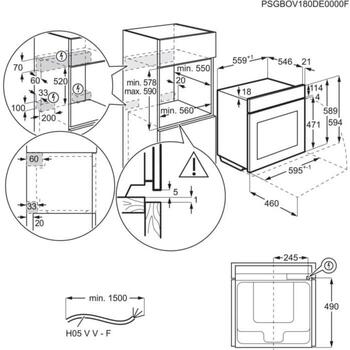 AEG OS6CB531AB cepeškrāsns, 71l, melna, 3500W, 220-240V, A+, termozonde, Wi-Fi, katalītiskā tīrīšana (OS6CB531AB)