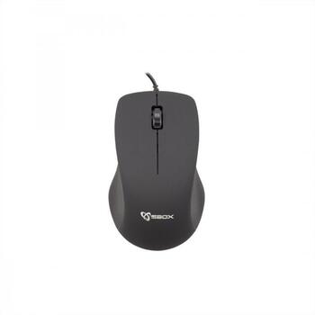 Sbox Мышь M-958B, 1000 DPI, USB 2.0, 3 кнопки, 1,5м, оптический сенсор, ABS пластик, совместима с Windows и MacOS (M-958B)