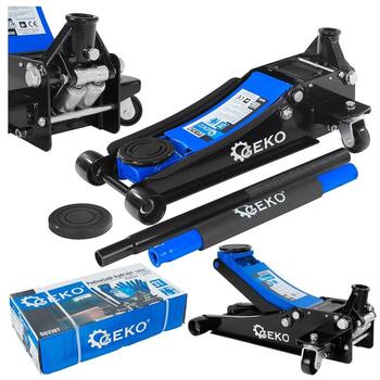 Geko Низкопрофильный домкрат G02187, 3T, 85mm, 430mm, два поршня, резиновые накладки 2 шт. (G02187)