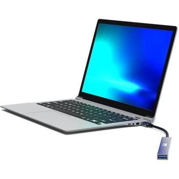 Port Connect USB centrmezgls 900163, 1xUSB-C, 1xUSB-C (jaudas piegāde), 2xUSB-A 2.0, 1xUSB-A 3.2, 100W, alumīnija korpuss (900163)