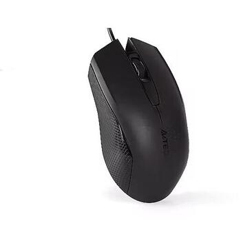 A4Tech OP-760 USB pele A4TMYS46059, 800 dpi, 1.5 m, USB, optiskā, 2 pogas, vadu, melna (A4TMYS46059)