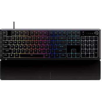Corsair spēļu tastatūra Skiff 100 Plus CH-9226I65-NA, vadu, membrānas, RGB, 10 zonu apgaismojums, IP53, QWERTY, USB (CH-9226I65-NA)