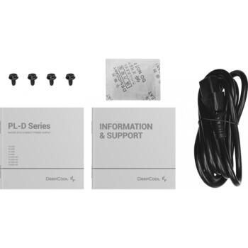 Deepcool Barošanas bloks PL650D-FC R-PL650D-FC0B-EU-V2, 650 W, 100-240 V, 50/60 Hz, 80 PLUS Bronza, 120 mm ventilators (R-PL650D-FC0B-EU-V2)
