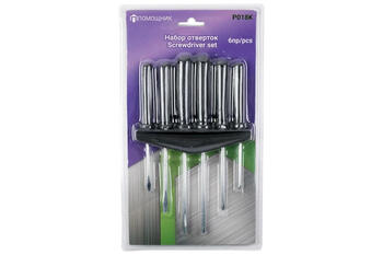 Помощник Набор отверток 6 пр. P018K, PH0x150mm, PH1x180mm, PH2x200mm, SL3.5x150mm, SL4.5x200mm, SL5x180mm (P018K)