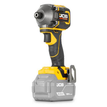 JCB JCB-18PIW-350 Professional 18V bezsuku trieciena uzgriežņu atslēga auto un tehnikas apkopei 1/2colla 280Nm 350Nm max 4+1 režīmi (JCB-18PIW-350)