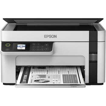 Epson Многофункциональный компактный принтер M2120 C11CJ18402, A4, Ч/Б, Wi-Fi, 15 стр./мин, 1200 x 2400 dpi, Без аккумулятора (C11CJ18402)