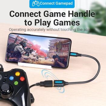 Vention CCVBB USB-C OTG-кабель, 0,15 м, USB 3.2 Gen 1, 5 Гбит/с, черный, ПВХ, прямой разъем (CCVBB)