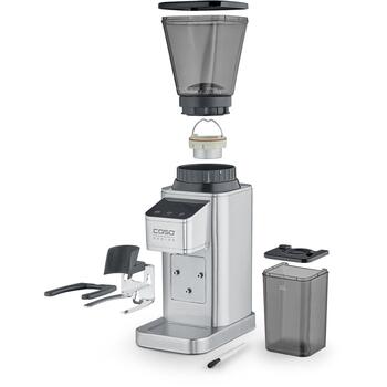 Caso Кофемолка Barista Chef Inox 01834, 150 Вт, 250 г, 12 шт., нержавеющая сталь, 48 настроек помола (01834)