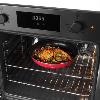 Russell Hobbs Набор сковород RH03995, 20см, 24см, 28см, съемная ручка, красный/черный, антипригарное покрытие (RH03995)