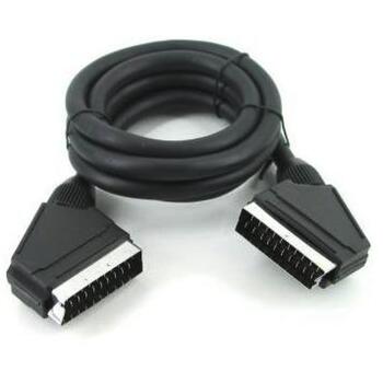 Sbox SCART 21-PIN M/M 1.5m SCART15, 1,5м, никелированные, 21 x 6/0,1 мм, черный (SCART15/R)
