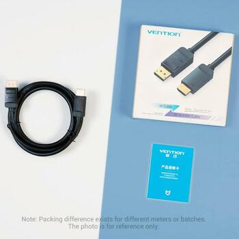Vention DP на HDMI кабель 2M HADBH, 2м, 7мм, 30AWG, 1080p@60Hz, золотой разъем, PVC оболочка (HADBH)