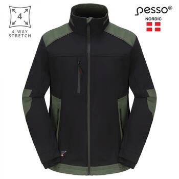 Pesso Jaka Titan Flexpro DS125Z-XL, 4-virzienu elastīgs, 280 g/m², melns/zaļš (DS125Z-XL)