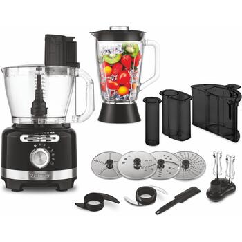 Zelmer Кухонный комбайн ZFP9000B 70505446P, 2000W, 6 скоростей, 3л чаша, 1.75л блендер, пластик, стекло, автоматические режимы (70505446P)