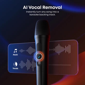Bluetooth 200W Karaoke Bluetooth Partybox sistēma ar 2 bezvadu mikrofoniem un viedo dziesmas vārdu noņemēju Melns A31A3012 Anker (A31A3012)