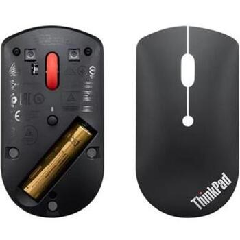 Lenovo ThinkPad Bluetooth тихая мышь 4Y50X88822, Bluetooth 5.0, 3 кнопки, 2400 dpi, Swift Pair, амбидекстричный дизайн (4Y50X88822)