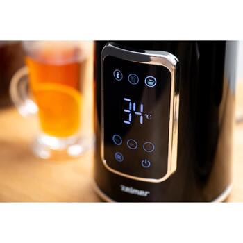Zelmer Чайник ZCK8065 71507102P, 2200 W, 1.7 л, 55–100°C, скрытый нагревательный элемент, 360° поворот, нержавеющая сталь (71507102P)