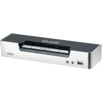 Aten KVM переключатель CS1794-AT-G, 4 x KVM / audio / USB, 1 локальный пользователь, совместим с HDCP, Video DynaSync (CS1794-AT-G)
