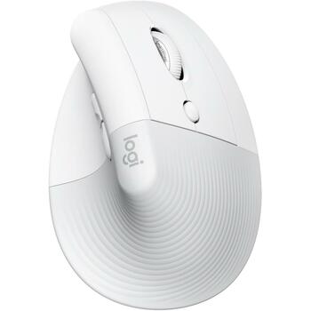 Logitech Lift вертикальная эргономичная мышь RIGH 910-006475, 4000 DPI, 4 кнопки, RF беспроводная + Bluetooth, белая (910-006475)