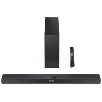 Sharp 2.1ch Ultra-slim Dolby Atmos/DTS Virtual: X skaļrunis ar bezvadu subwooferi HT-SBW320, 360 W, Bluetooth, melns (HT-SBW320)