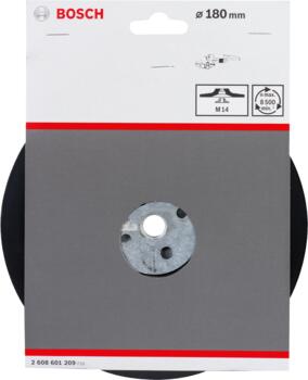 Gumijas slīpšķīvis D 180mm, 1 gab., Lielām leņķa slīpmašīnām ar fiksācijas uzgriezni PRO BACKING PAD, MĪKSTS, 2608601209 BOSCH (2608601209)