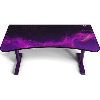 Arozzi Игровой стол ARENA-DEEPP-GALAXY, 160см, 82см, 71-81см, изогнутый, Т-образный, МДФ, микрофибра, кабель-менеджмент (ARENA-DEEPP-GALAXY)