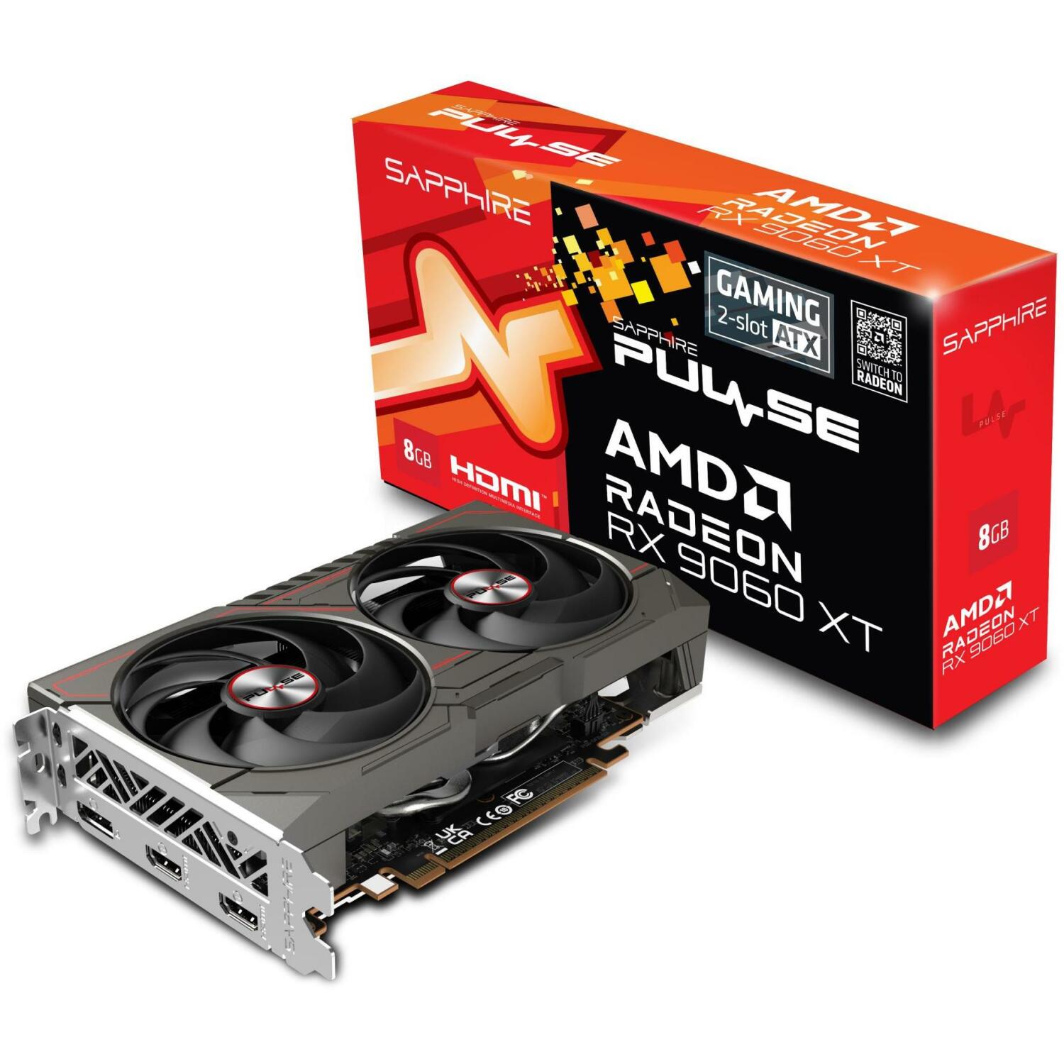 Sapphire Видеокарта 11350-05-20G 8GB GDDR6, 128 бит, 2048 потоковых процессора, 3130 МГц, 2 вентилятора, 7680 x 4320 (11350-05-20G)
