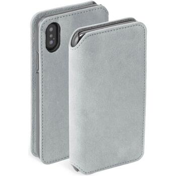 Krusell Broby 4 Card SlimWallet Apple iPhone XS Max, 61491, серый, замша, защита от царапин, пыленепроницаемый (61491)