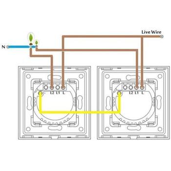 Spring One Gang, One Way Touch Switch, Glass Black (WT-101 WIFI 1gang(N&L) 1000B/G)