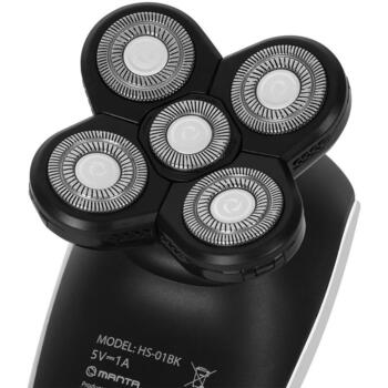 Manta Matu un bārdas trimmeris HS-01BK, 5 uzgaļi, IPX7, USB-C, 3 garuma iestatījumi, 90min uzlāde, 90min darbība (HS-01BK)