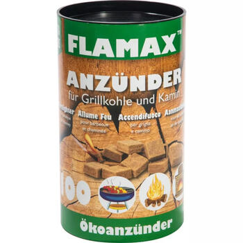 Flamax 1318304 ekoloģiskie aizdedzināšanas kubiņi, 100 gab., cilindrā, FSC sertificēts (1318304)