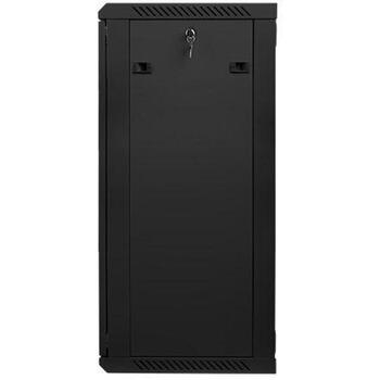 Lanberg настенный шкаф WF01-6422-10B, 600x450mm, 22U, 60kg, IP20, стеклянные двери, 4 вертикальные направляющие (WF01-6422-10B)