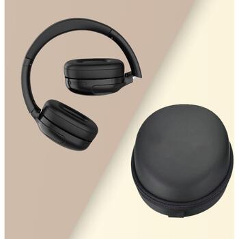 Manta Наушники HDP1001BK, 600mAh, 50ч, Bluetooth 5.3, 4 микрофона, USB-C, 3,5mm AUX, жесткий чехол (HDP1001BK)