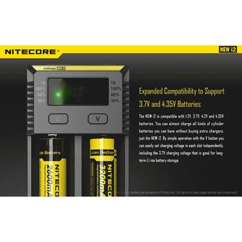 Nitecore Зарядное устройство INTELLICHARGERNEWI2 1000mA, 2 слота, поддержка аккумуляторов 3.7V и 4.35V, ACD технология (INTELLICHARGERNEWI2)