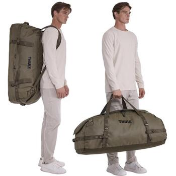 Thule Дорожная сумка 5600 Chasm 3205600, 130L, 2.45kg, полиэстер, глубокий хаки, внутренние сетчатые карманы, запирающиеся молнии (3205600)