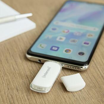 Intenso USB флеш-накопитель 3538480 32 ГБ, USB-C, 3.2 Gen 1, скорость чтения 70 МБ/с, белый, пластик (3538480)