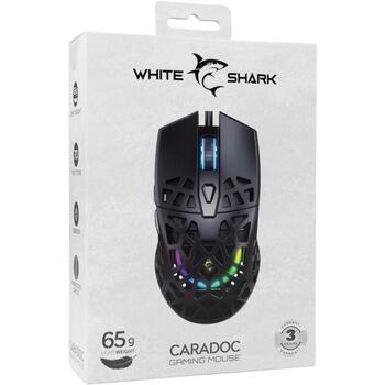 White Shark Мышь CARADOC-B GM-5018, 7200 DPI, 7 кнопок, RGB подсветка, 1.8m USB, UPE покрытие (CARADOC-B)