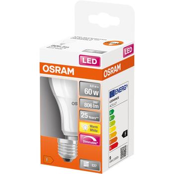 Osram Лампа Parathom Classic LED 4058075433861, 8.8 W, 806 лм, E27, 2700 K, диммируемая, 25000 ч (4058075433861)