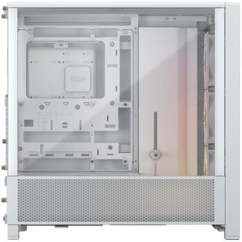 Corsair корпус для ПК FRAME 4000D RS ARGB CC-9011297-WW, Mid-Tower, белый, ATX, 3x120мм ARGB вентилятора, закаленное стекло (CC-9011297-WW)